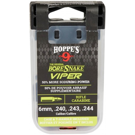 Протяжка Hoppe`s Bore Snake Viper для кал .240-.244 c бронзовыми ершами