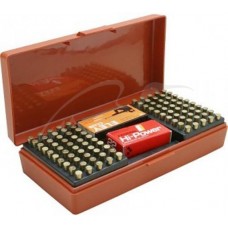 Коробка MTM SB-200 на 250 патронів кал. 22 LR; на 200 шт. кал. 22 WMR і на 150 шт. кал. 17 HMR. Колір – червоний.