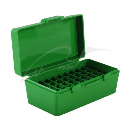 Коробка для патронів MTM кал. 7,62x25; 5,7x28; 357 Mag. Кількість - 50 шт. Колір - зелений