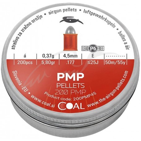 Кулі пневматичні Coal PMP кал. 4.5 мм 0.37 г 200 шт/уп