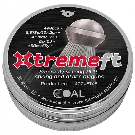 Пули пневматические Coal Xtreme FT. Кал. 4.5 мм. Вес - 0.675 г. 400 шт/уп