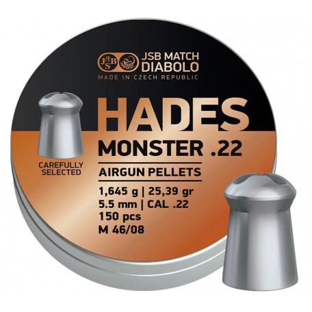 Кулі пневматичні JSB Diabolo Hades Monster кал. 5,5 мм 1.645 г 150 шт/уп