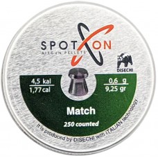 Пули пневматические Spoton Match кал. 4,5 мм. Вес - 0,60 г. 250 шт/уп