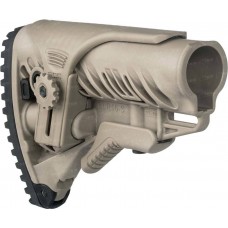 Приклад FAB Defense GLR-16 CP с регулируемой щекой для AR15/M16. Цвет - песочный