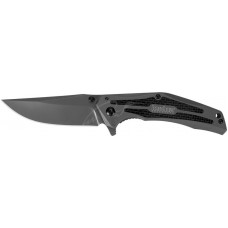 Нож KAI Kershaw Duojet, сталь - 8Cr13MoV, рукоять - нержавеющая сталь/углеволокно, клипса, длина клинка - 83 мм, общая длина - 197 мм.