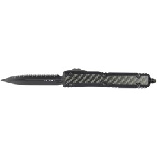Нож Microtech Makora Double Edge Black Blade CF Signature Series Serrated