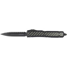 Ніж Microtech Makora Double Edge Black Blade CF Signature Series Serrated