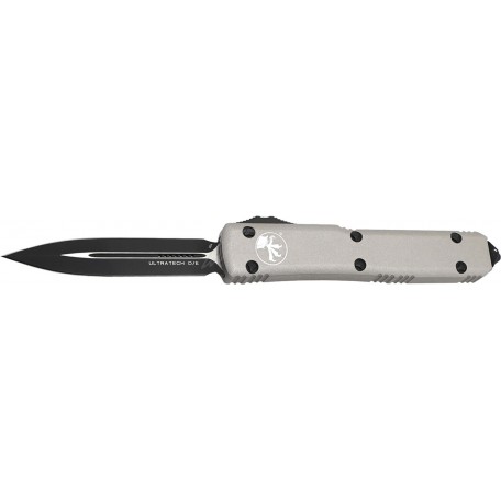 Нож Microtech Ultratech Double Edge Black Blade. Цвет: titanium grey