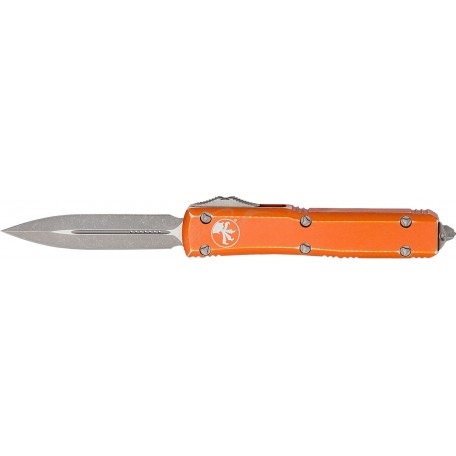 Нож Microtech Ultratech Double Edge Stonewash. Цвет: distressed orange
