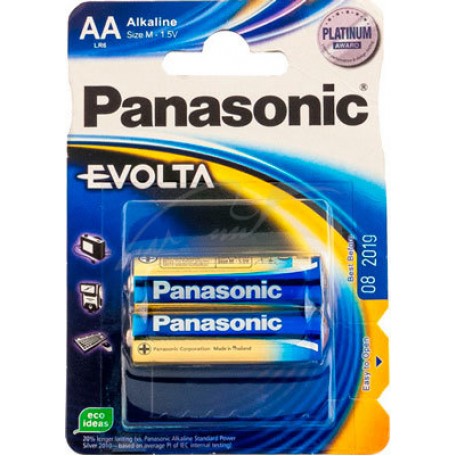 Батарея Panasonic EVOLTA AA BLI 2 ALKALINE