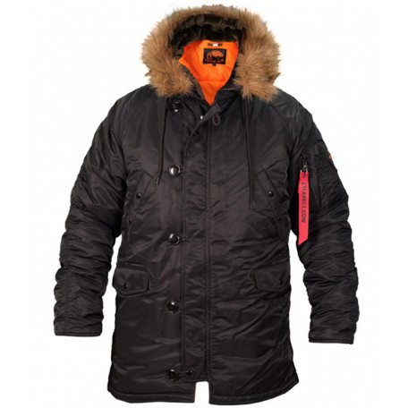 Куртка зимняя Аляска N-3B Black