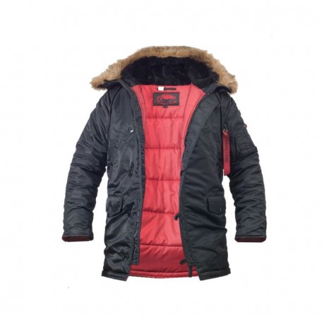 Куртка зимняя slim fit аляска n-3b Black