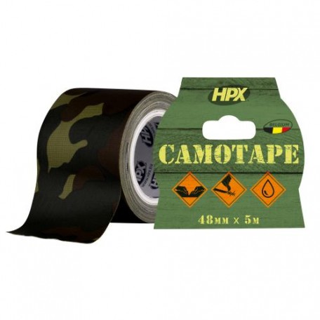 Лента клейкая армированная HPX® "CAMO Tape" (48mm x 5m) Woodland