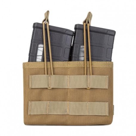 Подсумок открытый для двух магазинов .308 калибра MOLLE "RMBP 308" (Rifle Mag's Bunji Pouch) Coyote Brown