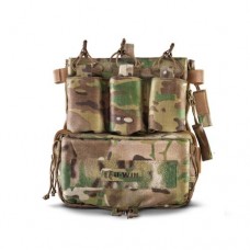 Штурмовая панель задняя под три магазина с утилитарным подсумком на плитоноску U-WIN AGILE Multicam Multicam