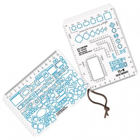 Набор линеек Ecopybook Tactical®  "TZ+M" (А6, синий кант) Blue