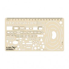 Линейка тактическая Ecopybook Tactical® "Tactical Ruler Intelligence NATO UA" (209x118 mm) CLEAR