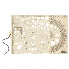 Линейка тактическая Ecopybook Tactical® "Big Tactical Ruler Protractor UA" (315x208 mm) CLEAR
