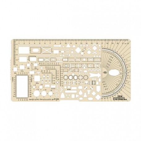 Линейка тактическая Ecopybook Tactical® "Small Tactical Ruler UA" (232x120 mm) CLEAR