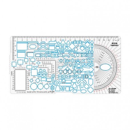 Линейка тактическая Ecopybook Tactical® "Small Tactical Ruler UA" (232x120 mm, синий кант) Blue