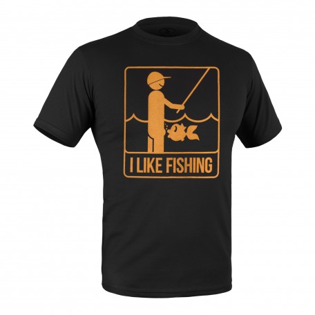 Футболка с рисунком "I Like Fishing"