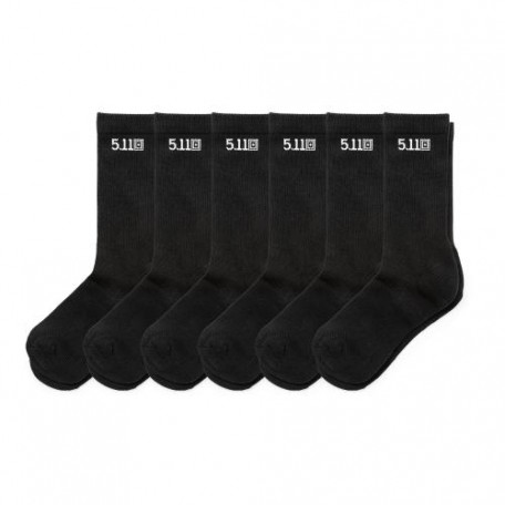 Носки тактические "5.11 Tactical® Duty Ready Basic Crew Socks" (6 пар) Black