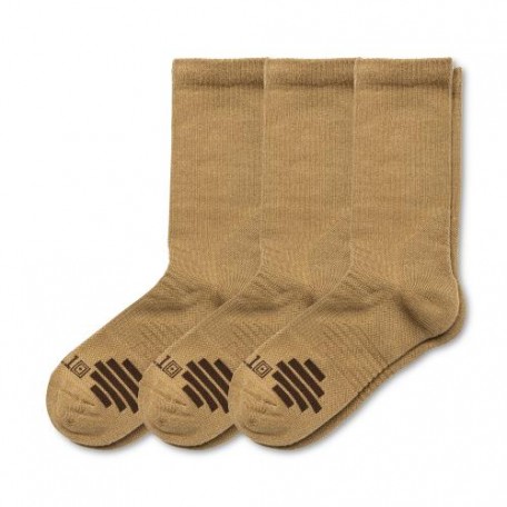 Носки тактические "5.11 Tactical® Duty Ready Plus Crew Socks" (3 пары) US Dark Coyote