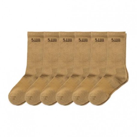 Носки тактические "5.11 Tactical® Duty Ready Basic Crew Socks" (6 пар) US Dark Coyote
