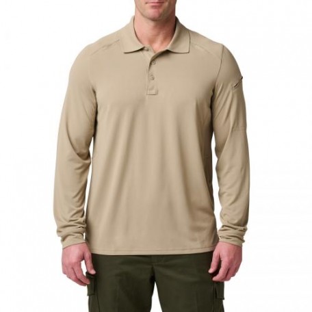 Поло с длинным рукавом "5.11 Tactical® Helios Long Sleeve Polo" Silver Tan