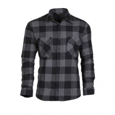 Рубашка фланелевая Sturm Mil-Tec® "Flannel Shirt Light" Black/Titan Gray