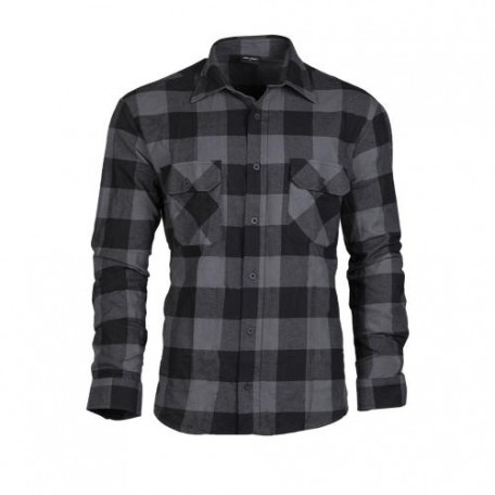Рубашка фланелевая Sturm Mil-Tec® "Flannel Shirt Light" Black/Titan Gray