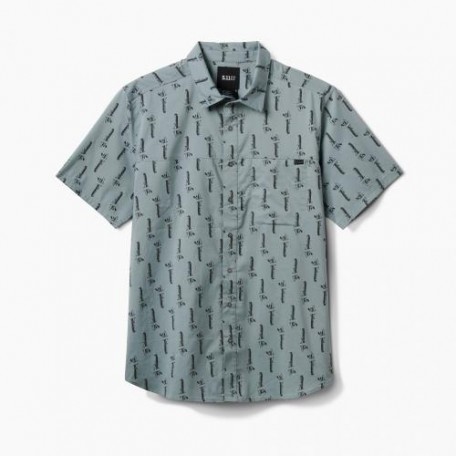 Рубашка тактическая "5.11 Tactical® Wyatt Print Short Sleeve Shirt" Blue Agave Knife