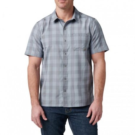 Рубашка тактическая "5.11 Tactical® Nate Short Sleeve Shirt" Mortar Plaid