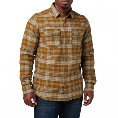Рубашка тактическая "5.11 Tactical® Lester Flannel Plaid Long Sleeve Shirt" Field Green Plaid