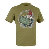 Футболка с рисунком "Боевой гном" Olive Drab