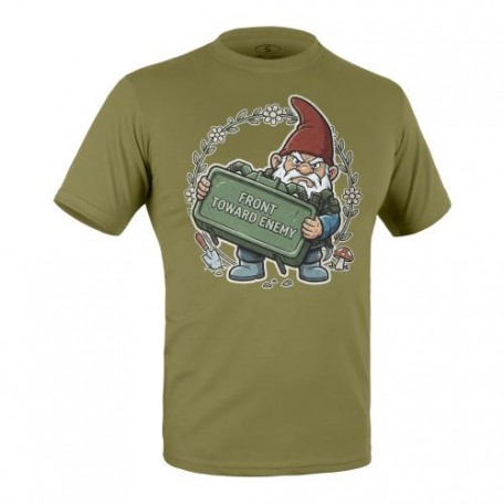 Футболка с рисунком "Боевой гном" Olive Drab