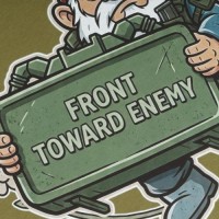 Футболка с рисунком "Боевой гном" Olive Drab