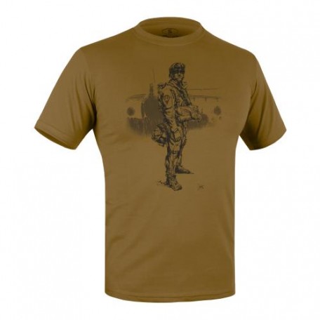 Футболка c рисунком "Paratrooper" Coyote Brown