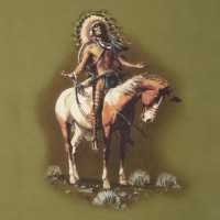 Футболка с рисунком "Chief" Olive Drab