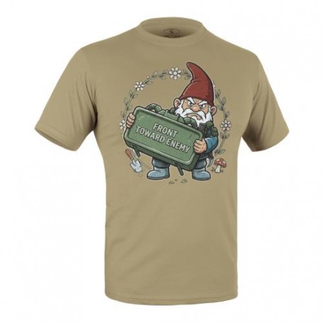 Футболка с рисунком "Боевой гном" Tan 499