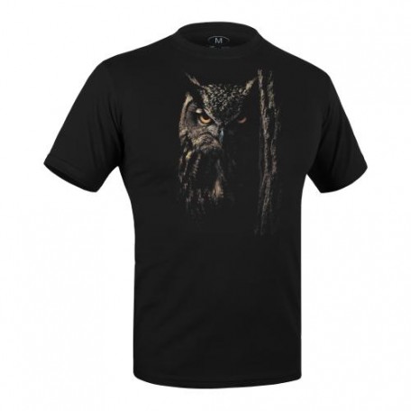 Футболка c рисунком "Сова" Combat Black