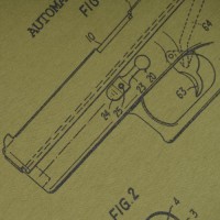 Футболка с рисунком "Glock Pistol Legend" Olive Drab