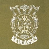 Футболка c рисунком "Valhalla Logo" Olive Drab