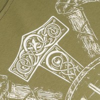 Футболка c рисунком "Valhalla Logo" Olive Drab