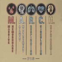 Футболка с рисунком "MARCH" Tan 499