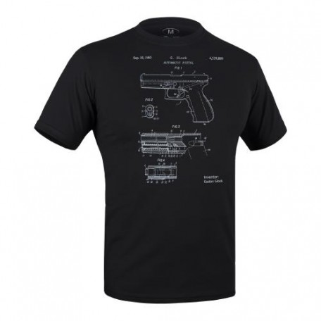 Футболка с рисунком "GLOCK Pistol Legend" Combat Black