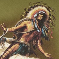 Футболка с рисунком "Chief" Olive Drab