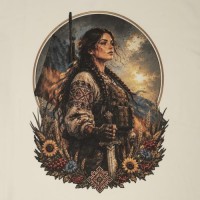 Футболка с рисунком "Берегиня" Жовтий