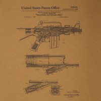 Футболка с рисунком "M-16" Coyote Brown