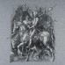 Купить Футболка с рисунком "Рыцарь, смерть и дьявол" Grey Melange от производителя P1G® в интернет-магазине alfa-market.com.ua  